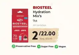Marche Leo's BIOSTEEL Hydration Mix's offer