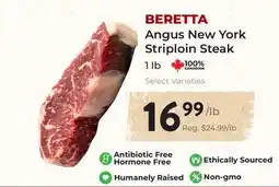 Marche Leo's BERETTA Angus New York Striploin Steak offer