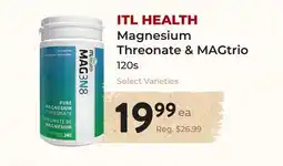 Marche Leo's ITL HEALTH Magnesium Threonate & MAGtrio 120s offer