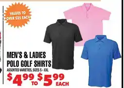 Len's Mill Stores MEN'S & LADIES POLO GOLF SHIRTS offer