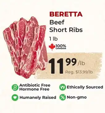 Marche Leo's BERETTA Beef Short Ribs offer