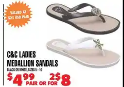 Len's Mill Stores C&C LADIES MEDALLION SANDALS offer