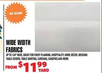 Len's Mill Stores WIDE WIDTH FABRICS offer