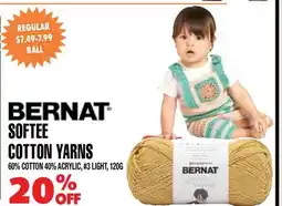 Len's Mill Stores BERNAT SOFTEE COTTON YARNS offer