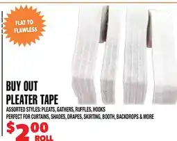 Len's Mill Stores BUY OUT PLEATER TAPE offer
