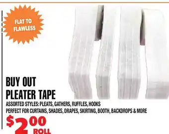 Len's Mill Stores BUY OUT PLEATER TAPE offer