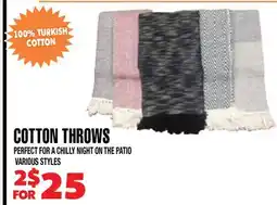 Len's Mill Stores COTTON THROWS offer