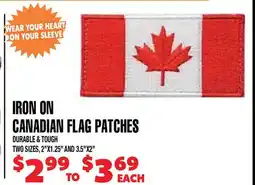 Len's Mill Stores IRON ON CANADIAN FLAG PATCHES offer