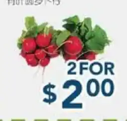 Oceans Fresh Food Market Bunch Radish offer