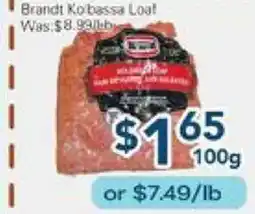 Oceans Fresh Food Market Brandt Kobassa Loaf offer