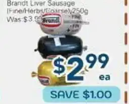 Oceans Fresh Food Market Brandt Liver Sausage offer