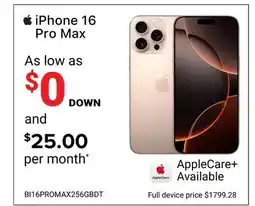 Visions Electronics Apple iPhone 16 Pro Max offer