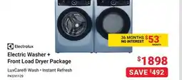Visions Electronics Electric Washer + Front Load Dryer Package offer