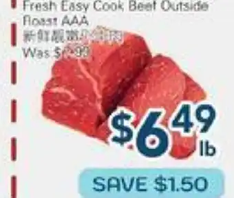 Oceans Fresh Food Market Fresh Easy Cook Beef Outside Roast AAA offer