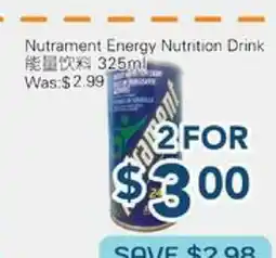 Oceans Fresh Food Market Nutrament Energy Nutrition Drink offer
