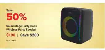 Visions Electronics Soundstage Party-Bass WIreless Party Speaker offer