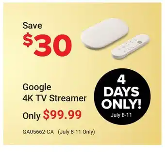 Visions Electronics Google 4K TV Streamer offer