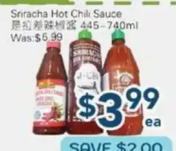 Oceans Fresh Food Market Sriracha Hot Chili Sauce offer