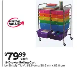 Michaels 12-Drawer Rolling Cart by Simply Tidy offer