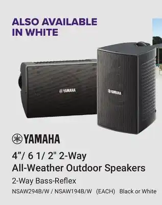 Visions Electronics YAMAHA 4/ 6 1/ 2 2-Way All-Weather Outdoor Speakers offer