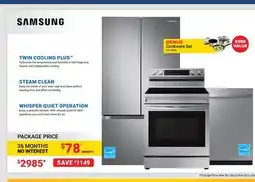 Visions Electronics SAMSUNG Appliance Package offer