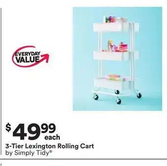 Michaels 3-Tier Lexington Rolling Cart by by Simply Tidy offer