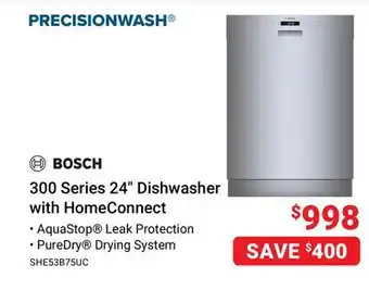 Visions Electronics 300 Series 24 Dishwasher with HomeConnect offer