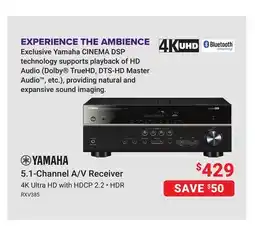 Visions Electronics YAMAHA 5.1-Channel A/V Receiver offer