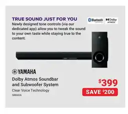 Visions Electronics Dolby Atmos Soundbar and Subwoofer System offer