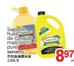 T&T Supermarket SAPORITO HUILE DE CANOLA/MAÏS 100%, 2.84l,3l offer