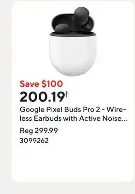 Staples Google Pixel Buds Pro 2 - Wireless Earbuds with Active Noise Cancellation - Hazel offer