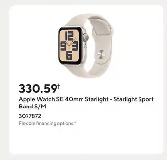 Staples Apple Watch SE 40mm Starlight - Starlight Sport Band S/M offer