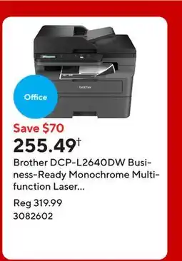 Staples Brother DCP-L2640DW Business-Ready Monochrome Multifunction Laser Printer offer