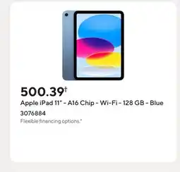 Staples Apple iPad 11 - A16 Chip - Wi-Fi - 128 GB - Blue offer