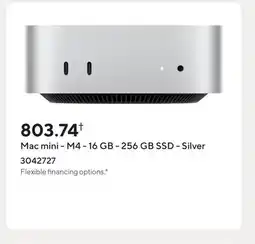 Staples Mac mini - M4 - 16 GB - 256 GB SSD - Silver offer