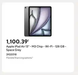 Staples Apple iPad Air 13 - M3 Chip - Wi-Fi - 128 GB - Space Grey offer