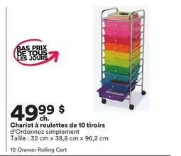 Michaels Chariot à roulettes de 10 tiroirs d'Ordonnez simplement offer