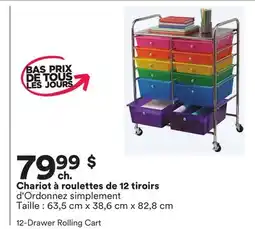 Michaels Chariot à roulettes de 12 tiroirs d'Ordonnez simplement offer