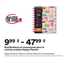 Michaels Planificateurs et accessoires pour la rentrée scolaire Happy Planner offer