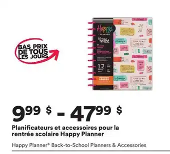 Michaels Planificateurs et accessoires pour la rentrée scolaire Happy Planner offer