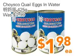 Ample Food Market Choysco Quail Eggs In Water offer