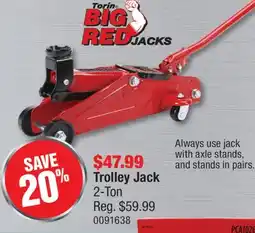 PartSource Torin Big Red Trolley Jack 2-Ton offer