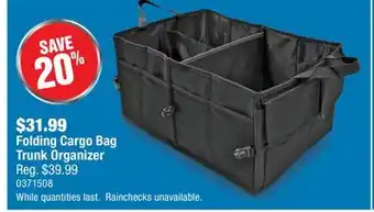PartSource Folding Cargo Bag Trunk Organizer offer