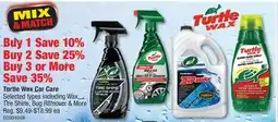 PartSource Turtle Wax Car Care offer
