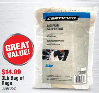 PartSource Certified 3Lb Bag of Rags offer