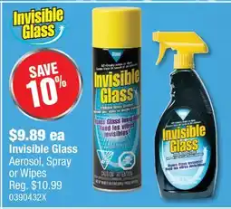 PartSource Invisible Glass Aerosol, Spray or Wipes offer