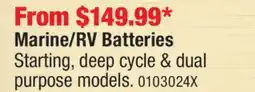 PartSource PRO-SERIES Marine/RV Batteries offer