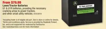 PartSource PRO-SERIES Lawn/Tractor Batteries offer