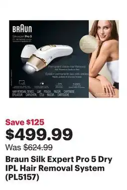 Best Buy Braun Silk Expert Pro 5 Dry IPL Hair Removal System (PL5157) offer