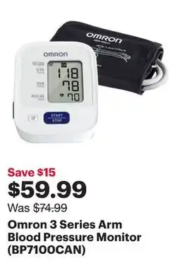 Best Buy Omron 3 Series Arm Blood Pressure Monitor (BP7100CAN) offer